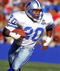 American Football Player Barry Sanders Paint by number