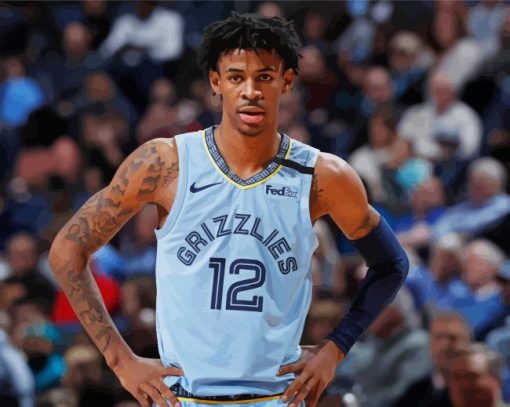 Basketball Player Ja Morant paint by number