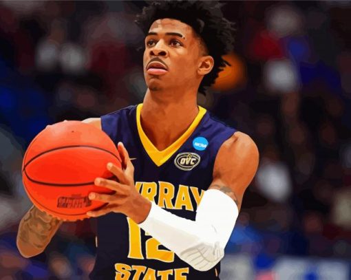 Basketballer Ja Morant paint by number