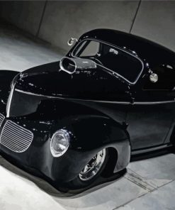 Black Willys Coupe Car paint by number