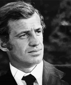 Black And White Young Jean Paul Belmondo Paint by number