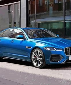 Blue Jaguar Xf paint by number