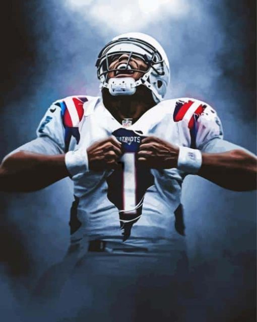 Cam Newton American Football Player paint by number