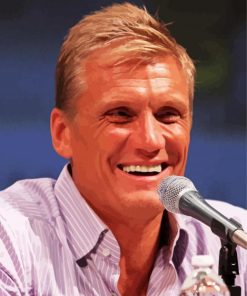 Dolph Lundgren Laughing paint by number