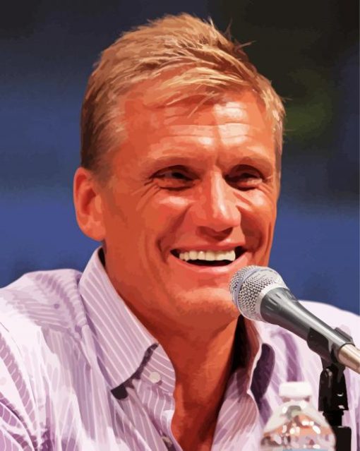 Dolph Lundgren Laughing paint by number