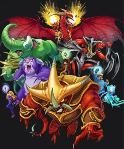 Kaijudo Characters paint by number