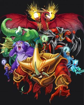 Kaijudo Characters paint by number