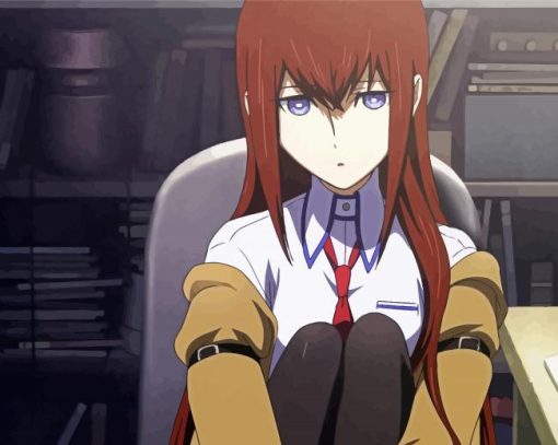 Kurisu Makise From Steins Gate Anime paint by number