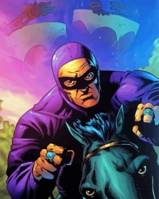 The Phantom Superhero paint by number