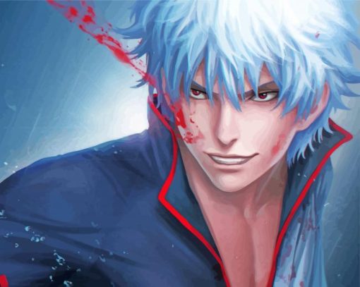 Gintoki Gintama Anime Character Art Paint by number