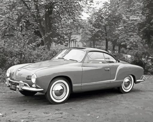 Grey Karmann Ghia paint by number