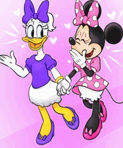 Minnie Mouse And Daisy Art Paint by number