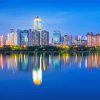 Nanning City Reflection paint by number