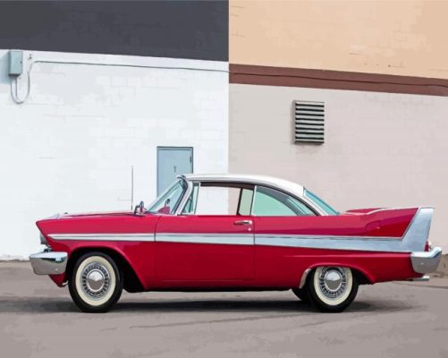 58 Plymouth Fury paint by number