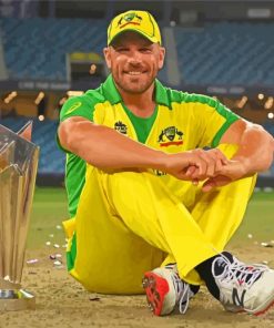 Aaron Finch Australian Cricketer paint by number