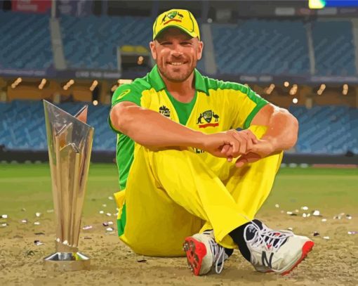 Aaron Finch Australian Cricketer paint by number