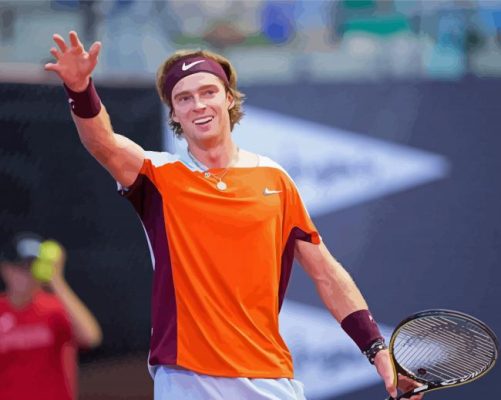 Andrey Rublev Tennis Player Paint by number