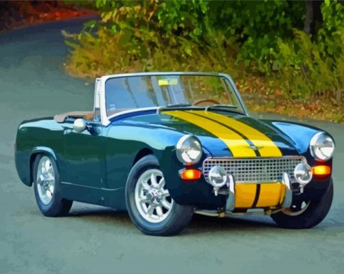 Austin Healey Sprite paint by number