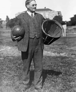 Black And White James Naismith paint by number