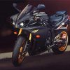 Black Yamaha YZF R1 Motorcycle paint by number