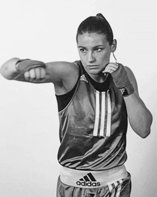 Black And White Katie Taylor paint by number