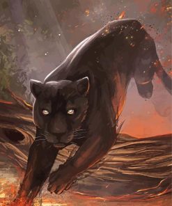 Black Jaguar Animal Paint by number