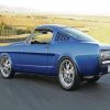 Blue Ford Mustang paint by number