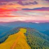 Carpathian Mountains At Sunset paint by number