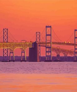 Chesapeake Bay Bridge paint by number