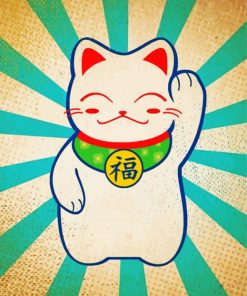 Chinese Lucky Cat paint by number