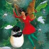 Christmas Fairy And Bird paint by number