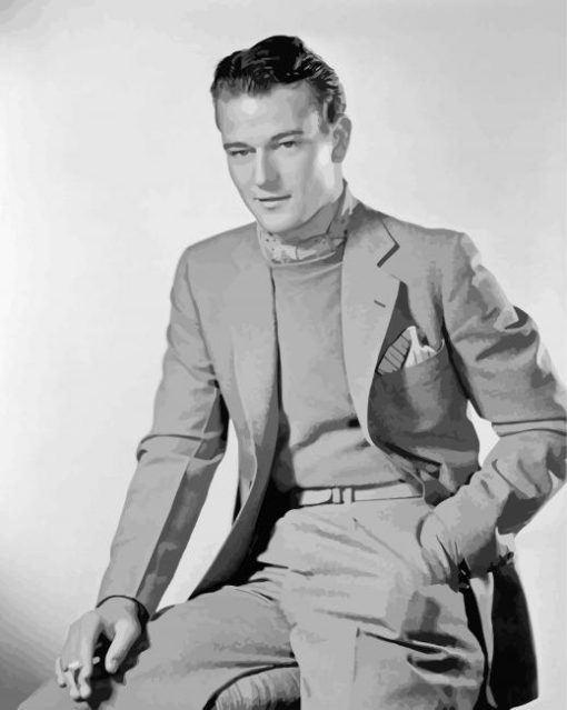 Classy Young John Wayne Actor paint by number