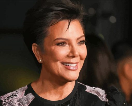 Close Up Kris Jenner paint by number