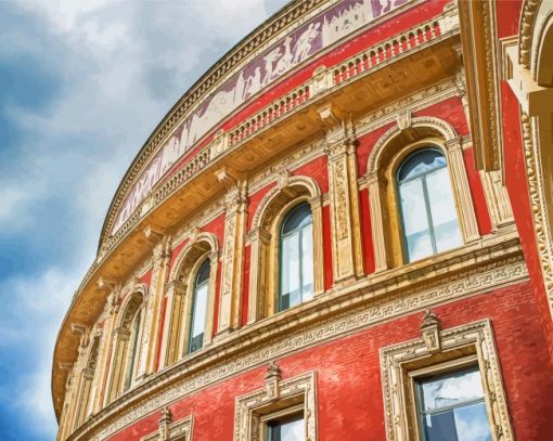 Close Up Royal Albert Hall Building paint by number