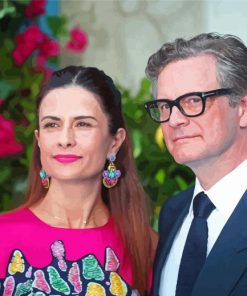 Colin Firth And His Wife paint by number