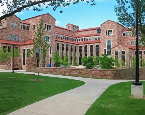 Colorado University In Boulder paint by number