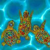 Colorful Baby Turtles paint by number