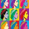 Colorful Queen Elizabeth Andy Warhol paint by number