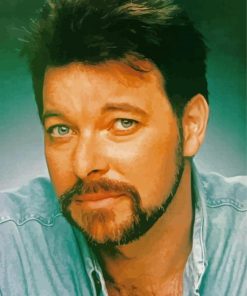 Commander Riker Jonathan Frakes paint by number