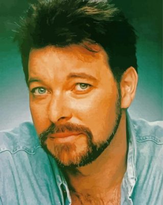 Commander Riker Jonathan Frakes paint by number