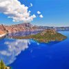 Crater Lake In South Central Oregon paint by number