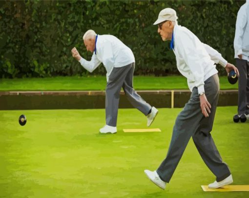 Crown Green Bowls Sport Players paint by number