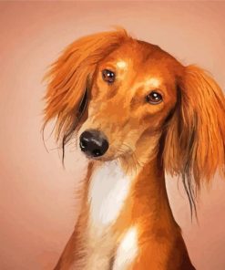 Cute Saluki paint by number