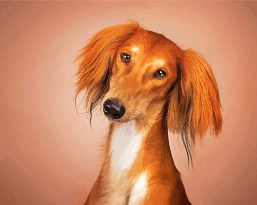 Cute Saluki paint by number