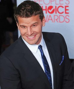 David Boreanaz Smiling paint by number