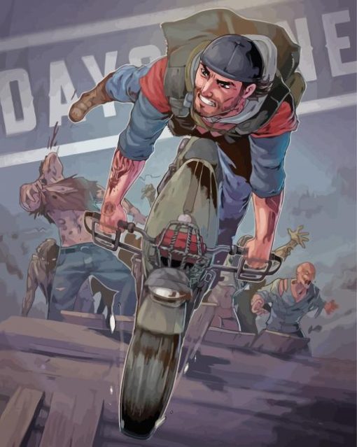 Deacon Days Gone Video Game paint by number