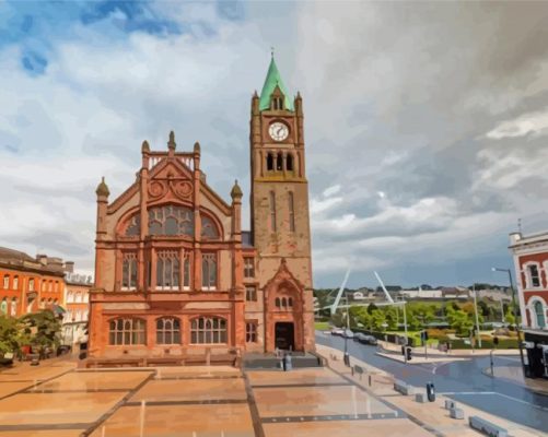 Derry Guildhall paint by number