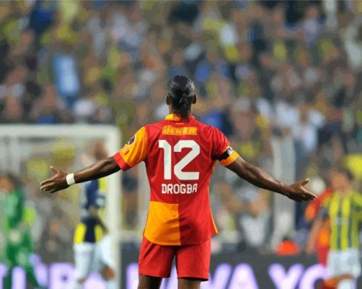 Didier Drogba Player Back paint by number