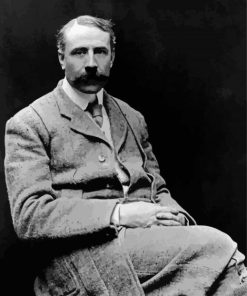 Edward Elgar In Black And White paint by number