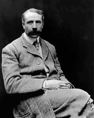 Edward Elgar In Black And White paint by number